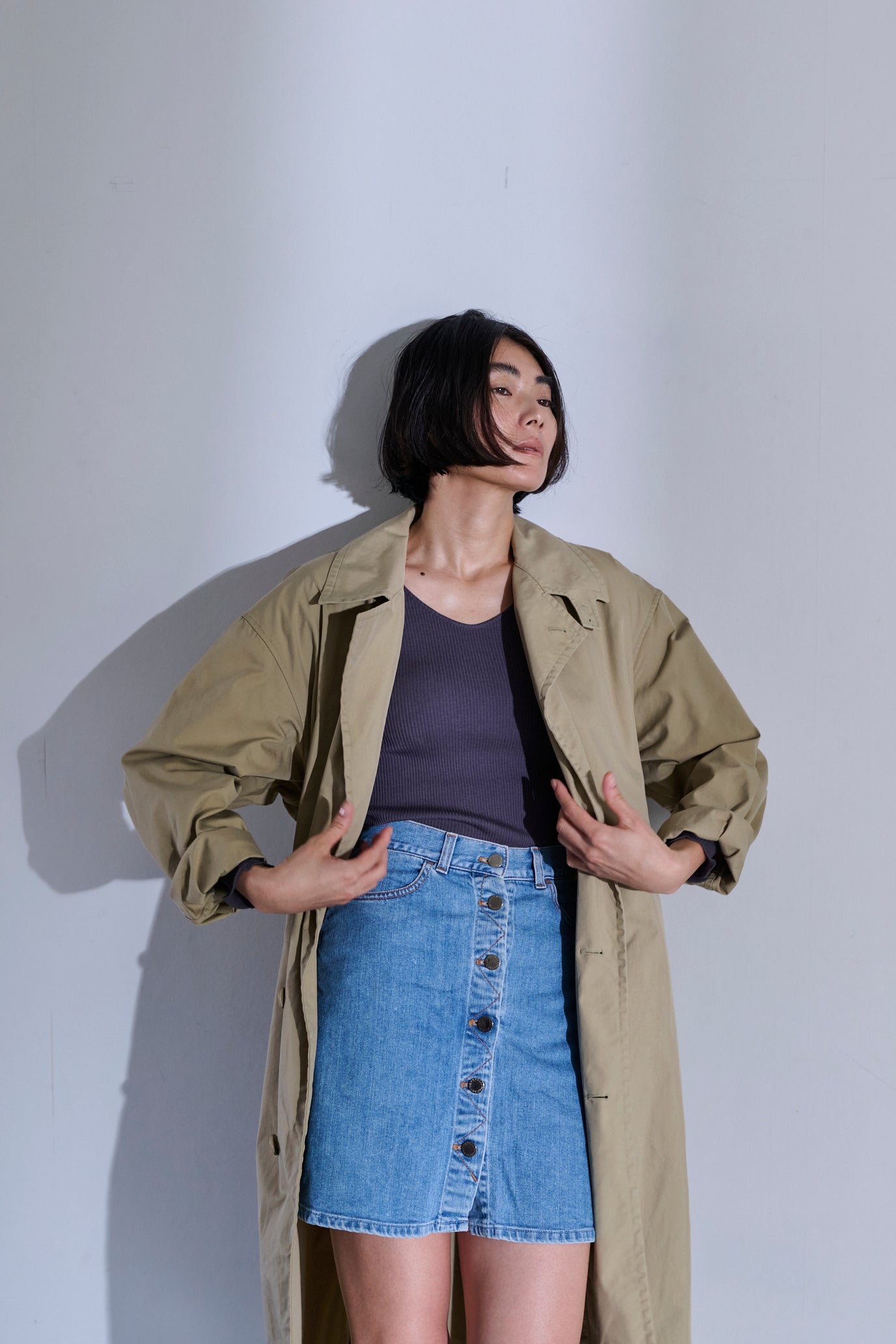 しっとりふわふわシルクコットンリブ肌着　長袖 (ロング丈、襟あき浅め）