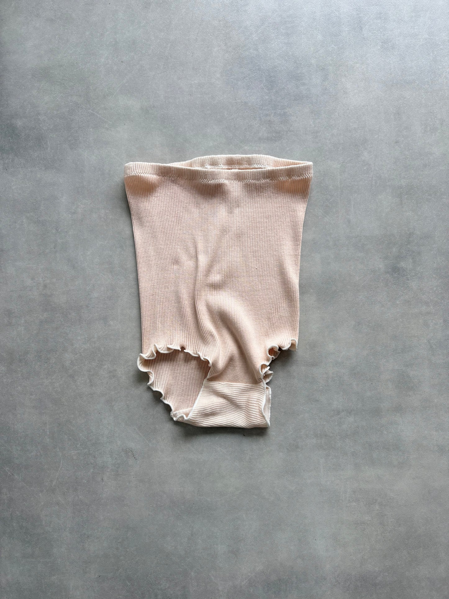 しっとりふわふわシルクコットンリブ　ショーツ (桜染め)